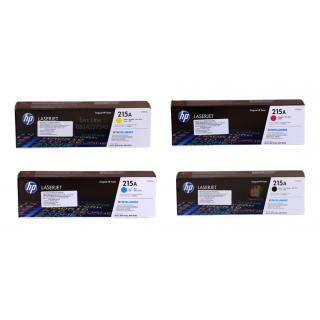 HP 215A หมึกแท้ ชุดสี 4 ตลับ สีดำ ฟ้า แดง เหลือง W2310A , W2311A , W2312A , W2313A สำหรับปริ้นเตอร์ HP M155 , M182 , M183 Series 